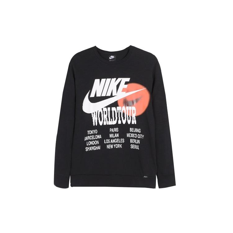 Nike MENS Sports Casual Letter Print Crew-neck Black Men s DA0630-010 XL