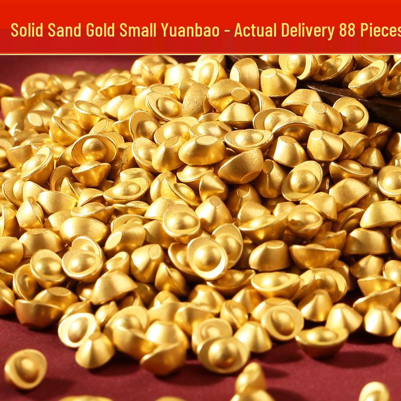 Gold-Plated Small Brass Abacus Ornament: Ruyi Wealth & Treasure Charm for Home or Desktop
