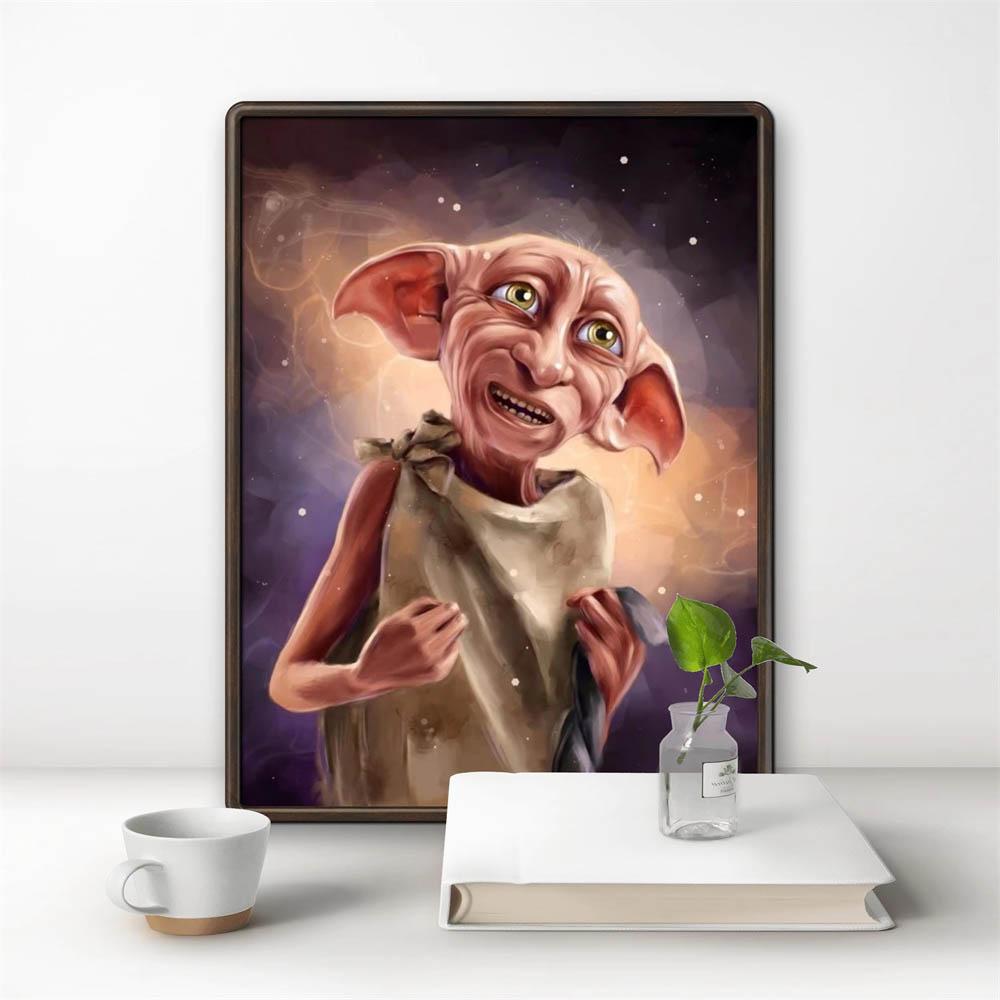 2026 Ny Harry Potter Dobby DIY Diamantmålning Korsstygn Magisk Tecknad Mosaik Broderi Strass Heminredning Barnpresent