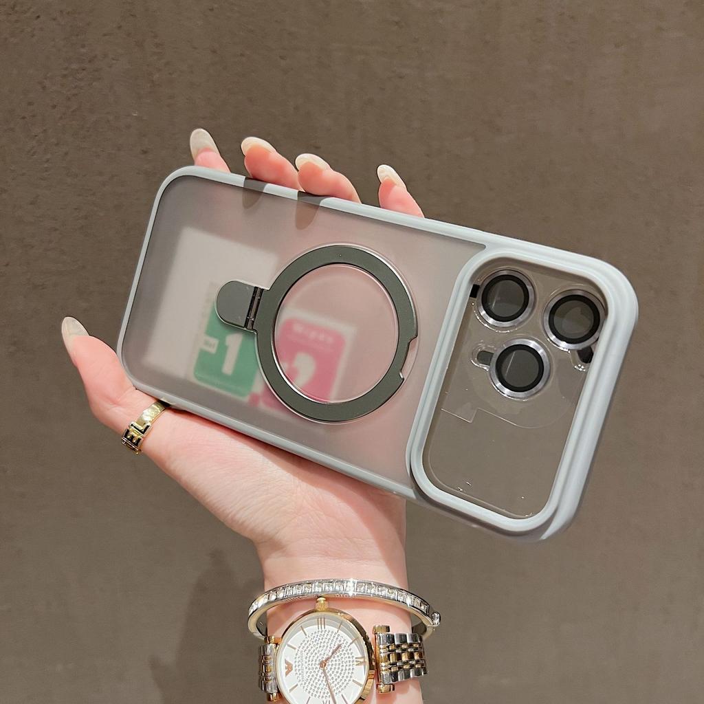 Applicable To iPhone11ProMax Skin Feeling Mobile Phone Case Metal Magnetic Suction Bracket Apple 11 Comes with Lens Case