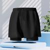 Men's Swim Trunks Quick Dry Loose Fit Double Layer Sports Shorts for Swimming Running