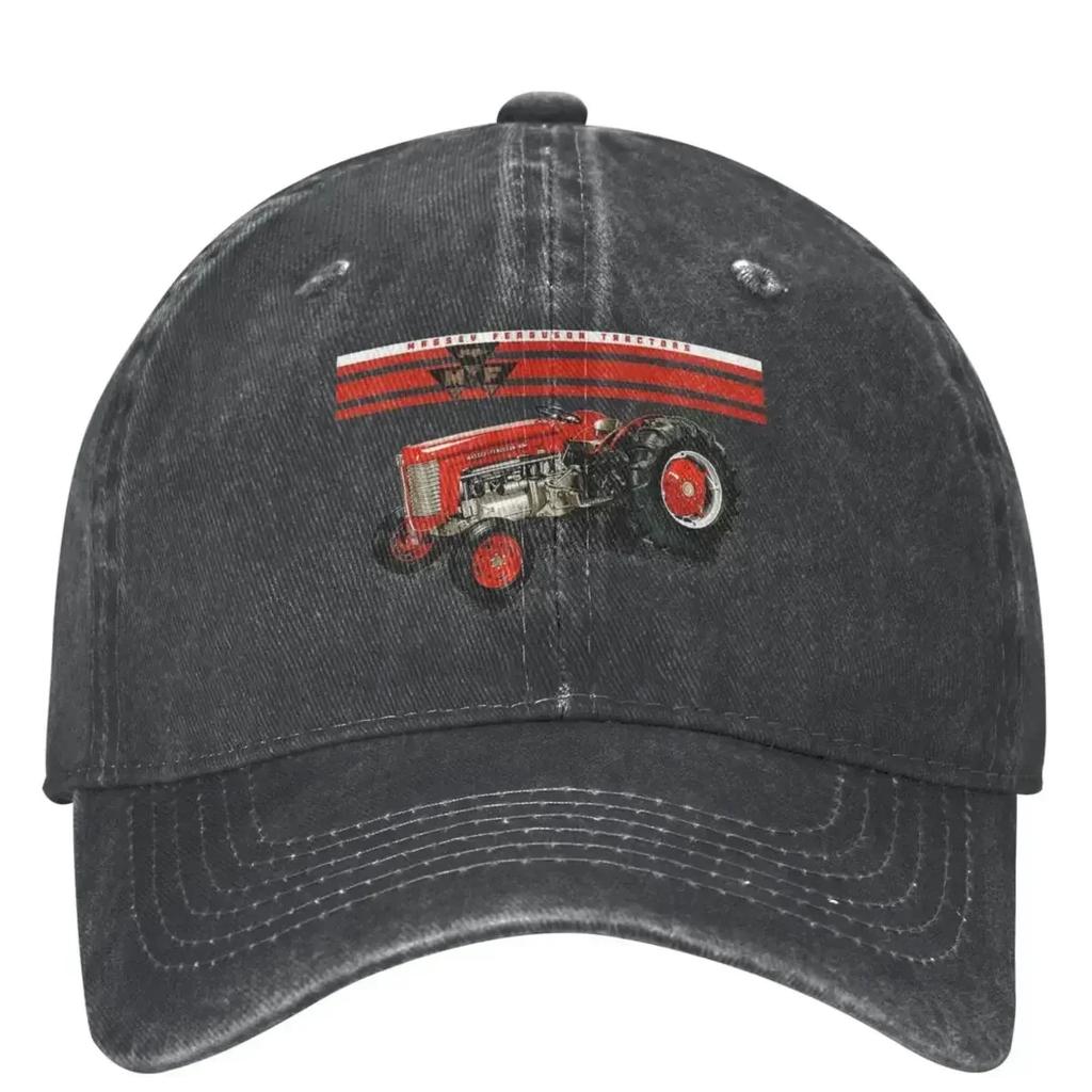 Cappellino da Baseball Lavato con Logo Agricolo Trattore Massey Ferguson Stile Street Hip Hop Cappellini da Papà Estivo Unisex Unisex Snapback da Palestra