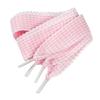 Gingham Ribbon Shoelaces with Lace Trim for Trainers and Canvas Pairs, Flat Decorative Laces for Daily Styling