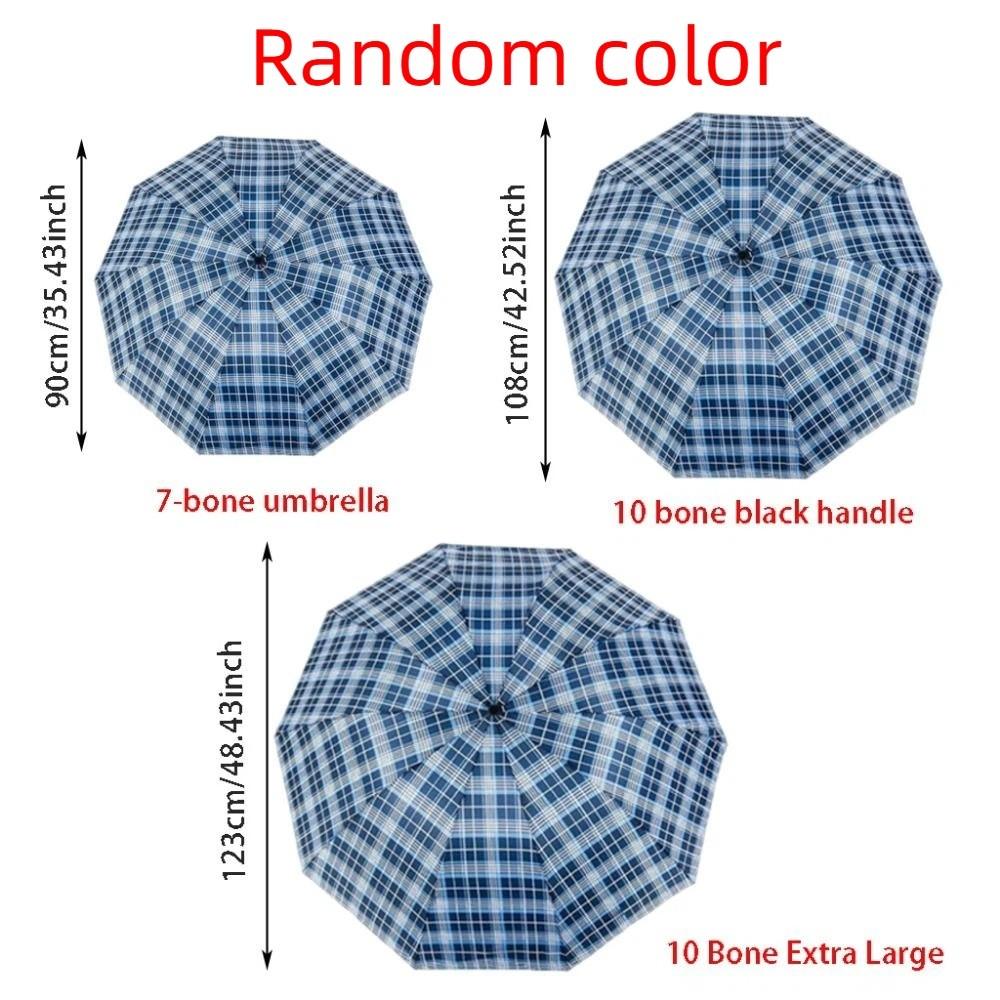 Extra Large Scottish Tartan Umbrella Lightweight Travel Umbrella Portable Plaid Umbrella  Home Use