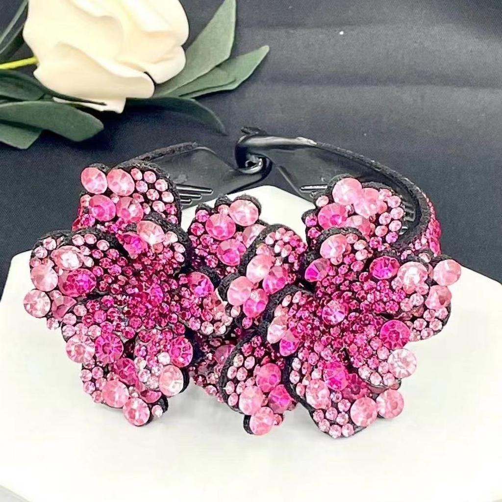 1 Stück Strass Blume Haarspange (Zufällige Strassfarbe), Urlaubsoutfits Frau