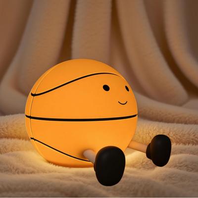 Creative Basketball Night Light: Three-Level Dimming Fan Gift for Children's Birthday or Desktop Ornament