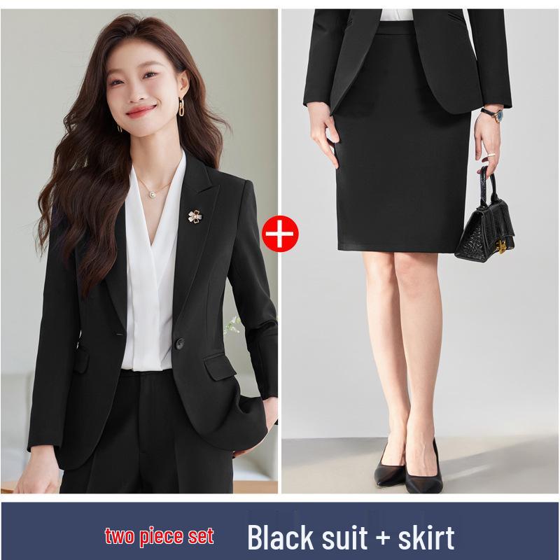 Women's Plus Size Wine Red Blazer Set - Elegant Formal Wear for Art Exams and Professional Hosting