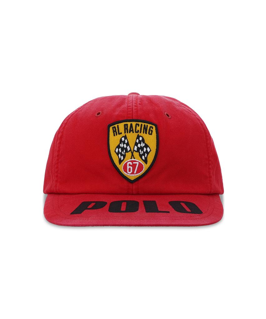 POLO RALPH LAUREN Racing Patch Twill Ball Cap - Red