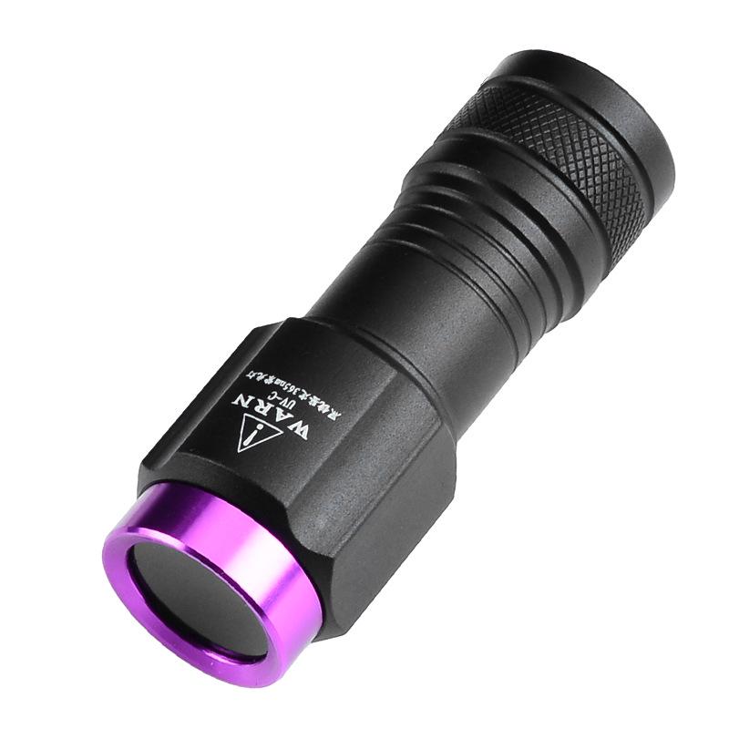 UV-Schwarzlicht-Taschenlampe: Tragbarer 365nm Banknotenprüfer, Fälschungssicher, Jade-ID, Wood-Lampe, USB wiederaufladbar