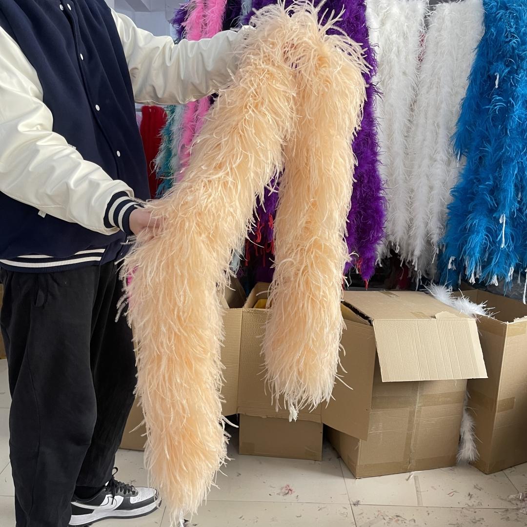 

Боа из натуральных страусиных перьев длиной 2 метра, шаль 2-8 слоев, пушистые перья, отделка, шарф для свадьбы, карнавала, одежды, шитья, перьевой аксессуар 2PLY 2meters шампанского