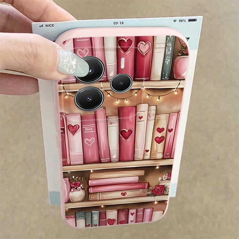 Vintage Love Heart Print Case For Xiaomi 13T Pro Redmi Note 15 Pro 4G Redmi Note 14 13 Pro+ 5G Leather Texture Silicone Cover