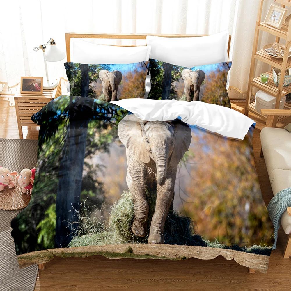 Elephant Bedding Set Winter Duvet Cover Sets Kids,twin Full Queen King Bedroom Set Home Textile Housse De Couette Duvet Cover