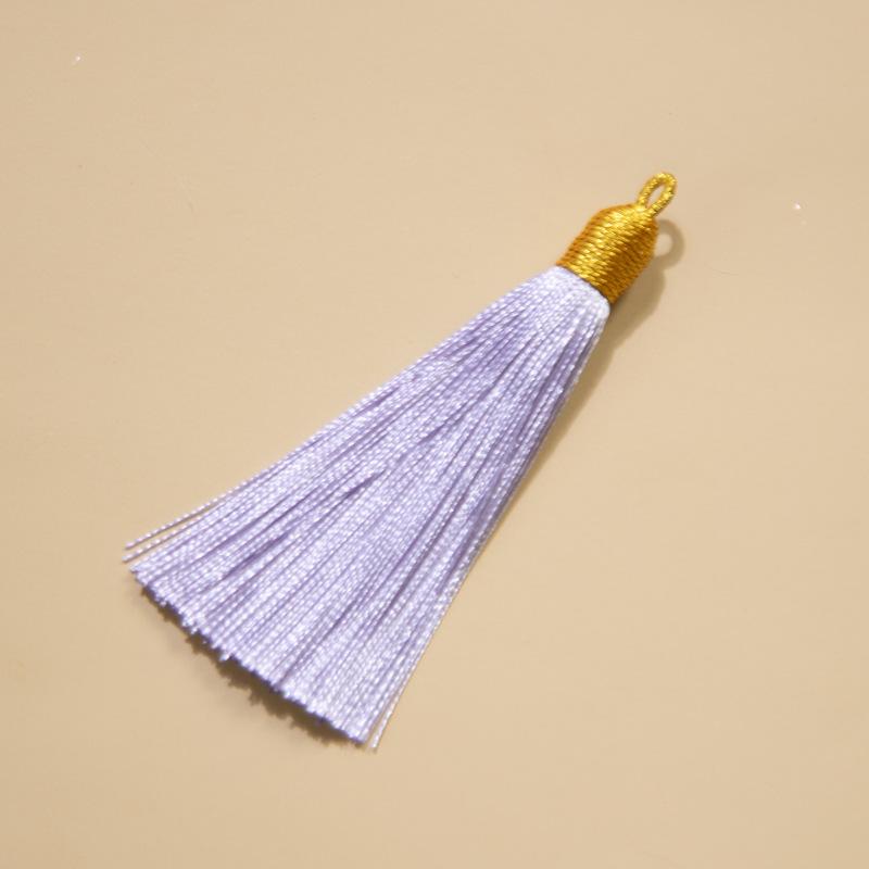 8Cm Pull Ring Gold Silk Threaded Cap Fringed Spike Polyester Fringed Antique Hanging Spike Bookmark Sachet Jewelry Accessories