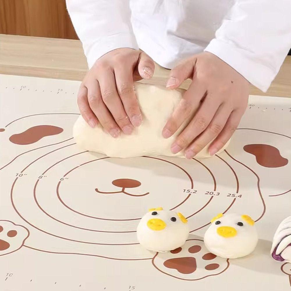 New Non-slip Silicone Dough Mat Kitchen Supplies Thickened Pizza Dough Mats Baking Rolling Board Dough Kneading Chopping Board