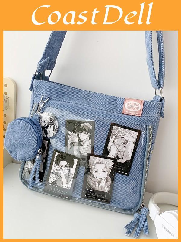 Style Medium Canvas Crossbody Bag With Zipper Closure For Daily Fashion