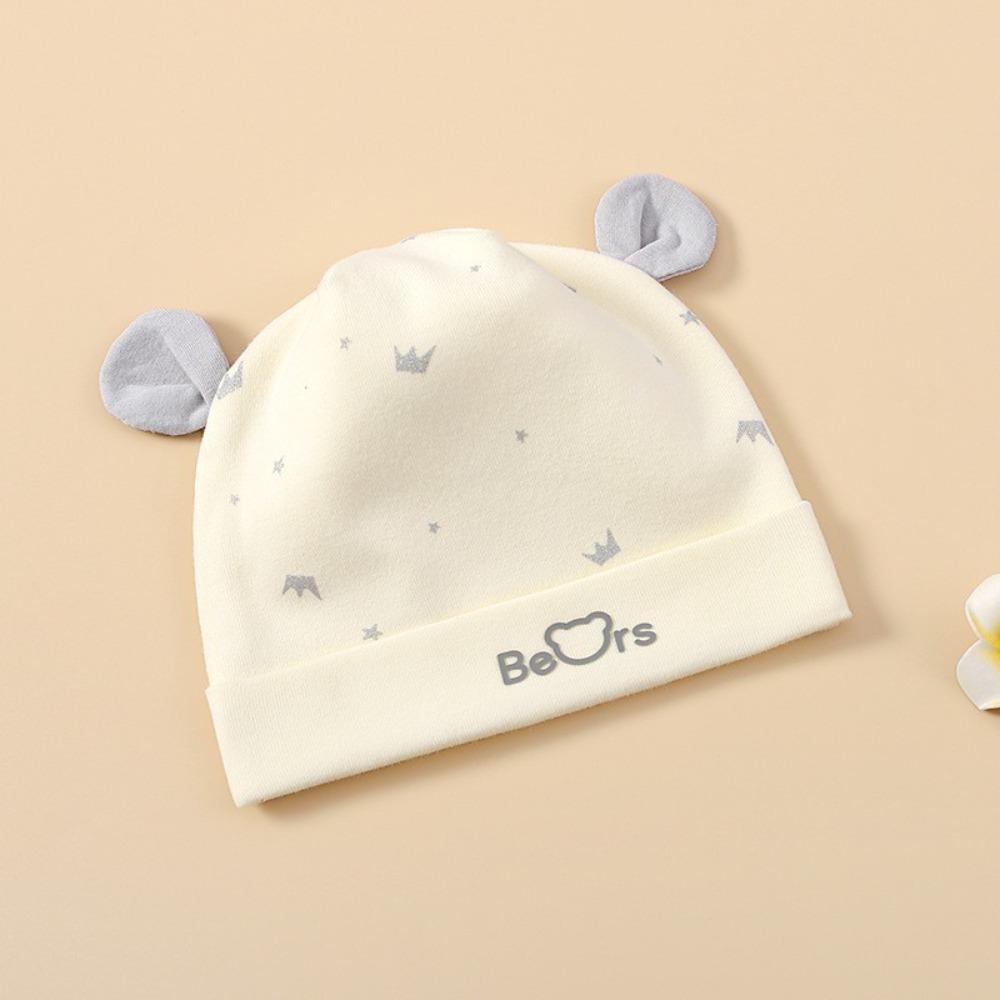 0-3 Months Baby Fetal Cap Print Infants Beanie Cap Windproof Newborn Hats  Autumn
