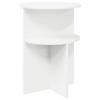 Side Table with Storage White Ø 39.5 X 55 Cm Engineered Wood