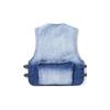Li Ning Sports Fashion Series Washed Woven Denim Vest Men Vests Gradient-Blue AMDR019-1