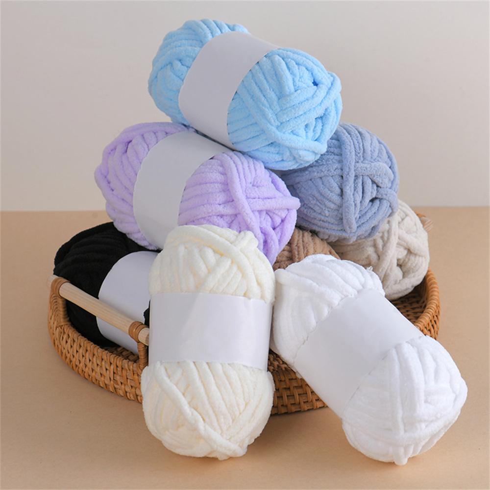 50g Dickes Samtgarn Handgemachtes DIY Strickgarn Wolllinie Baby Schal Mütze Weiches Chenillegarn Stricken Wolle Häkeln Stricken