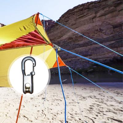 Yousheng 2/6Pcs Rope Tensioner with Roller Cord Heavy Duty Metal Outdoor Backpacking Hiking Boating Camping Guyline Rope Adjuster Tightener
