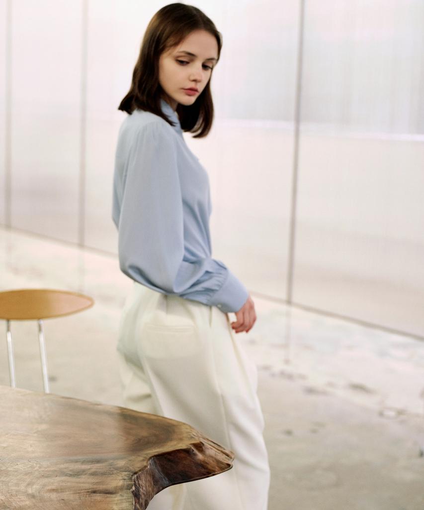 Rank 5 [Mudy] Big Collar Blouse [] Big Collar BlouseSky Blue