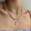 YWZIXLN Trend Elegant Jewelry Wedding Multilayer Pearl Necklace For Women White Imitation Pearl Choker Necklace N0323