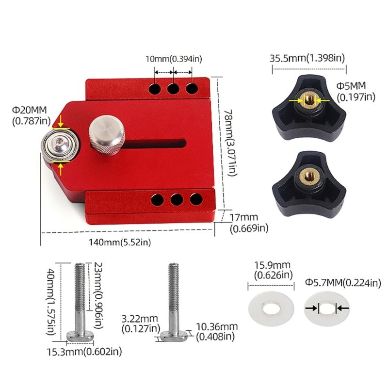 Professional Saw Table Pushing Limit Backer Workbench Fast Cutting Workbench Chute Positioning Tool with Sliding  Roller
