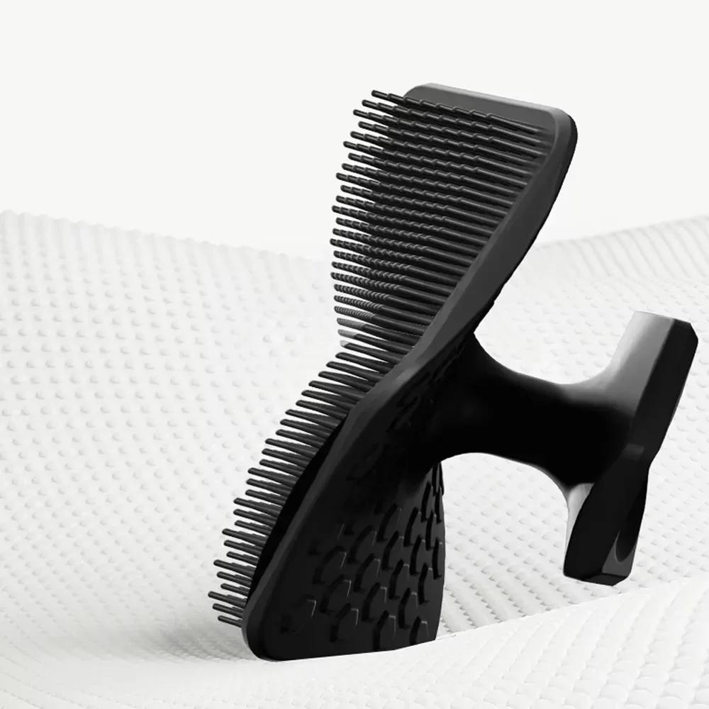 Miniature Silicone Face Scrub Brush - Blackhead Remover Tool with Anti-Bacterial Bristles, Travel Facial Cleanser Brush