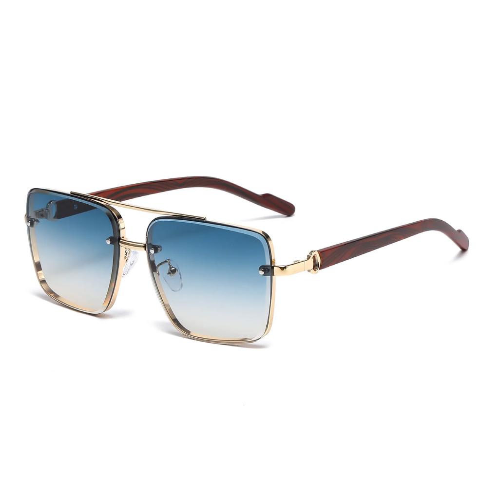 Wooden Sunglasses For Men Women Vintage Square Trendy Fashionable Luxe Gafas De Sol Hombre Unisex Stylish Shades