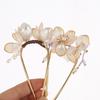 1Pcs Cool Jade Orchid Flower Hairpin For Women Chinese Style Flower Hair Stick Handmade Jewelry Hair Accessory Hanfu Hair Comb