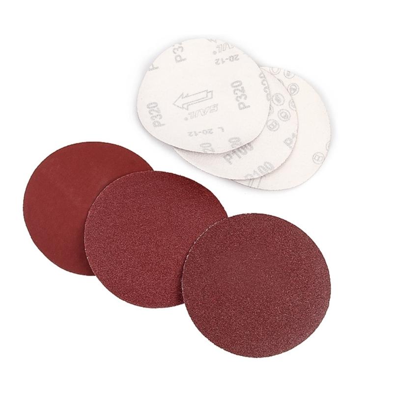 100pcs 125mm Abrasive Sanding Discs Sandpaper Pads Set for Angle Grinders Wood Metal Polishing Woodworking & Auto Repair