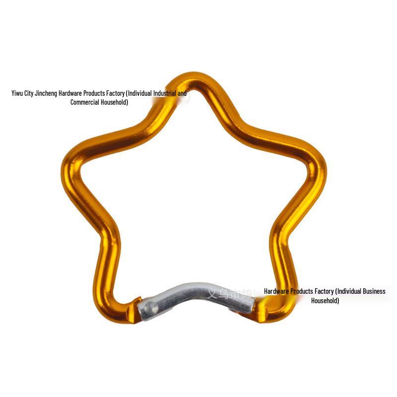 Outdoor Aluminum Alloy Five-Point Star Carabiner for Climbing and Luggage with Quick Release.