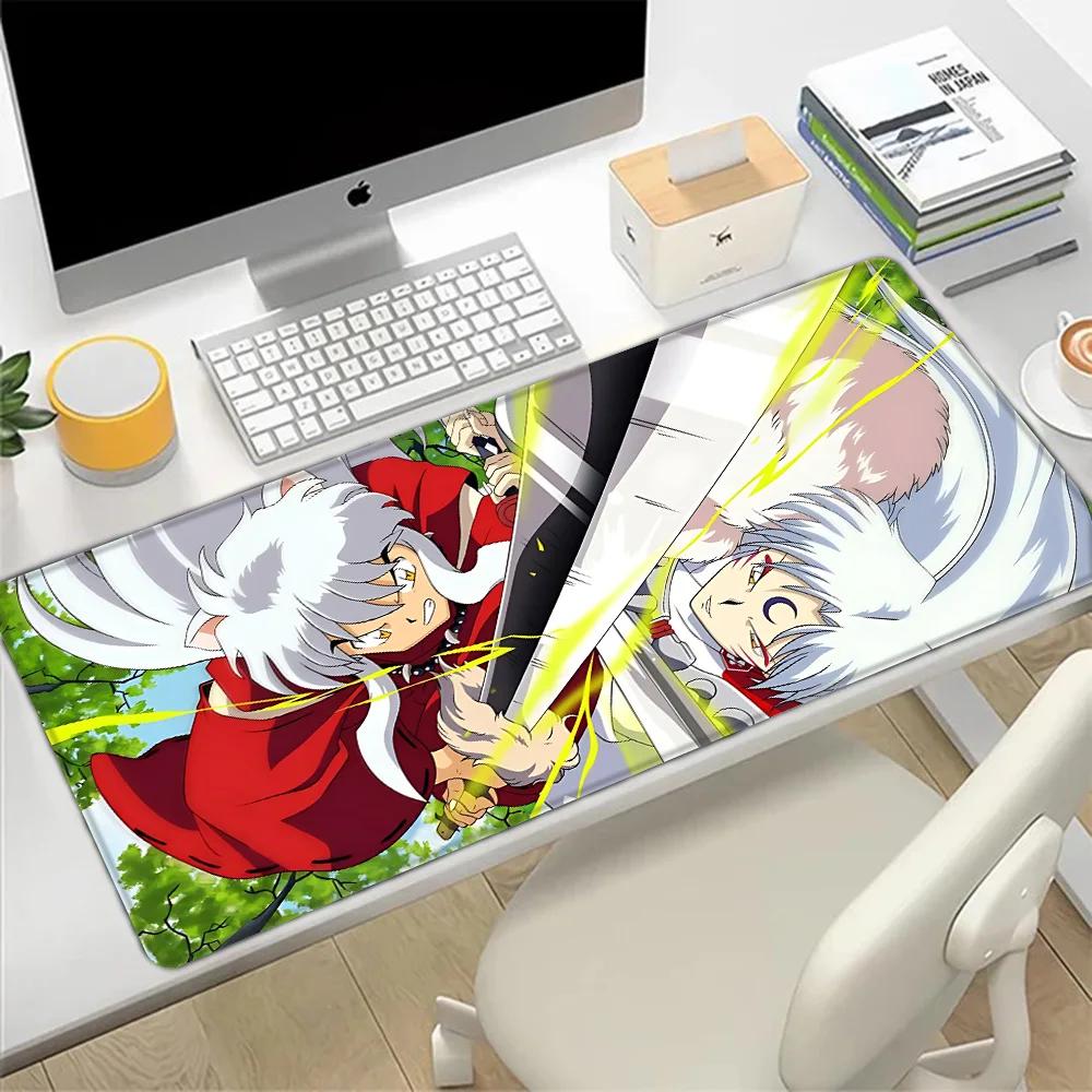 Anime Inuyasha Mousepad HD Printing Computer Gamers Locking Edge Non-slip Mouse Pad XXL90x40cm Keyboard PC Desk Pad