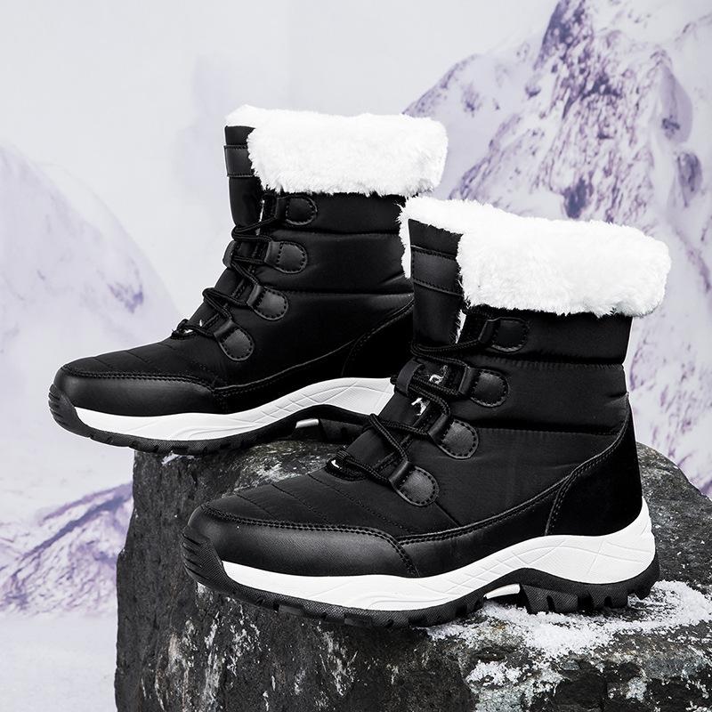 Snow Boots Boots Piled Thickened Martin Boots Lace-up Cotton Shoes Large Size Leisure Outdoor Travel