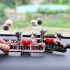 Car Interior Temporary Parking License Plate and Mobile Number Card Ornament