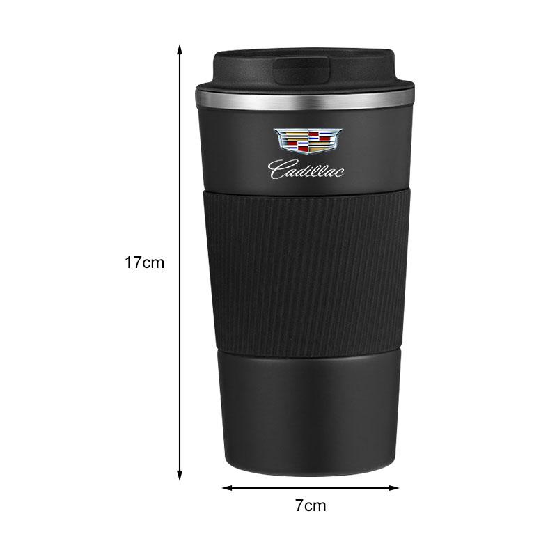 Stainless Steel Coffee Thermos Mug Vacuum Flask Travel Thermal Cup For Cadillac XT5 XTS CTS BLS SLS DTS SRX Escalade Tiburon Deville