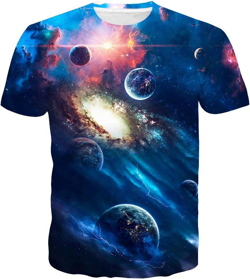 T-shirt Estiva da Uomo in Poliestere 3D Asciugatura Rapida Traspirante Manica Corta T-shirt Casual Colore Tie Dye T-shirt Estiva