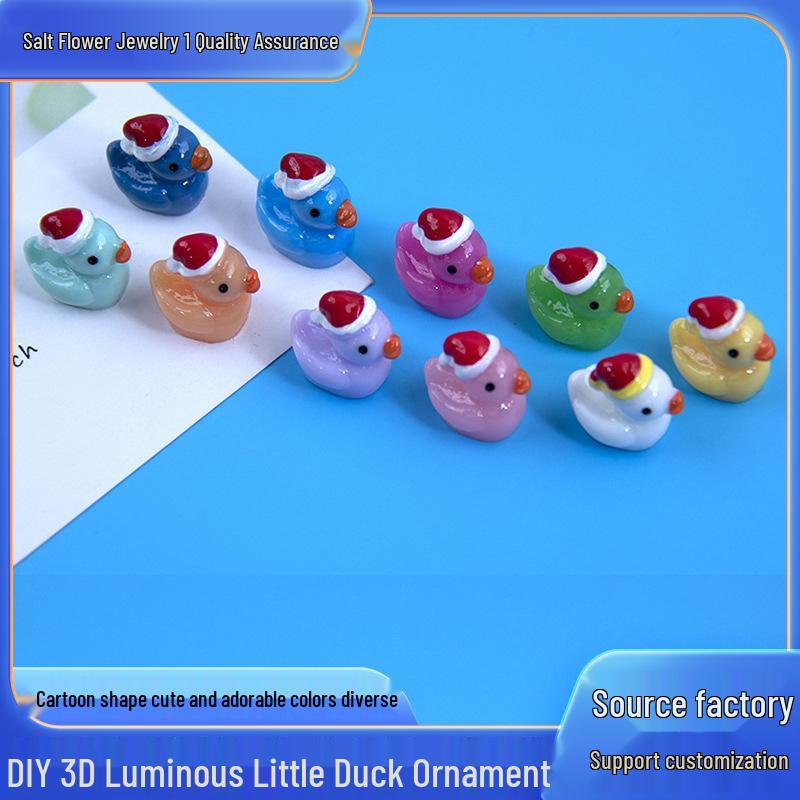 

Светящаяся смоляная рождественская фигурка утки и аксессуары для браслета из бусин Dark Blue