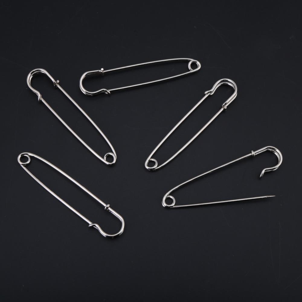 50pcs Iron Safety Pins Silver Heavy Duty Safety Pins Large Safety Pins  Clothes Accessories