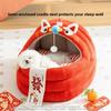 Autumn and Winter Keep Warm and Festive New Year's Kennel Good Luck Yurt Cradle Cat Nest Small Dog Teddy Pet Nest