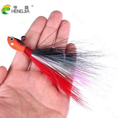 14g Jig Head Bucktail Fishing Lure Deer Hair Dry Trout Fly Fishing Lures Bass Trout Soft Bait Fishing Lure Sea Fishing Goods