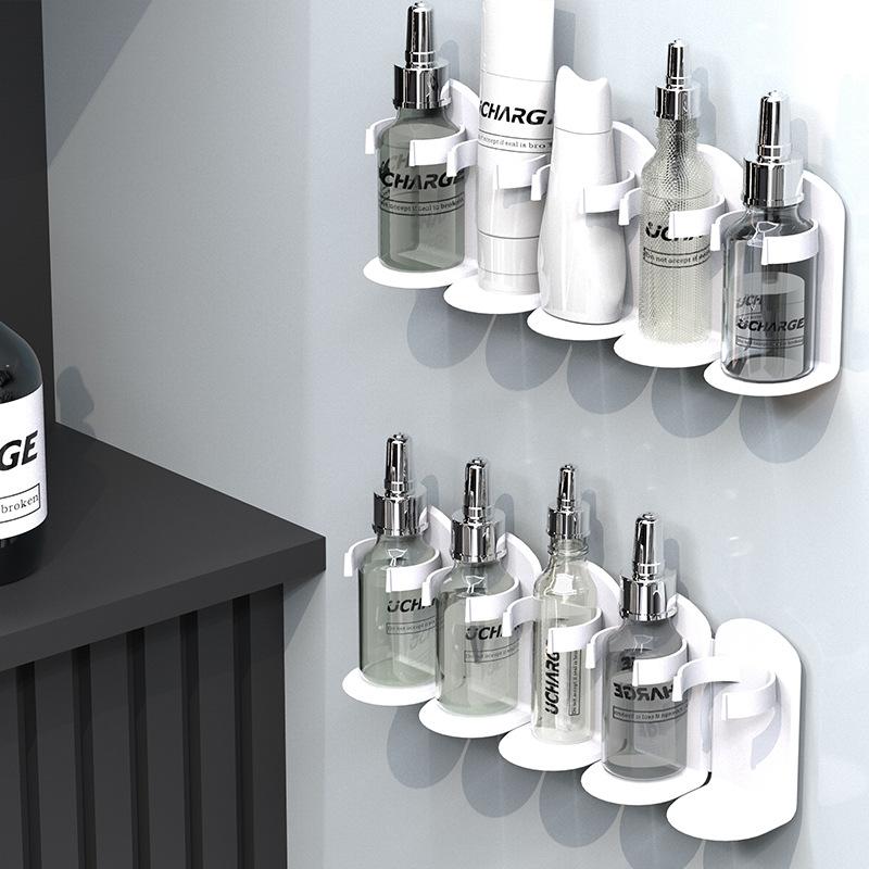 

Полка для косметики в ванной комнате, настенная, многофункциональная, держатели для хранения косметики, организация всякой всячины, пластиковые полки