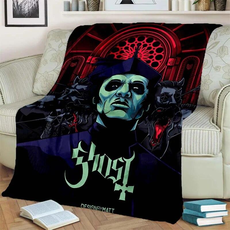 3D Ghost Band Cartoon Flannel Blanket Fashion Warm Lightweight Living Room Bedroom Sofa Bed For Picnic Blanket