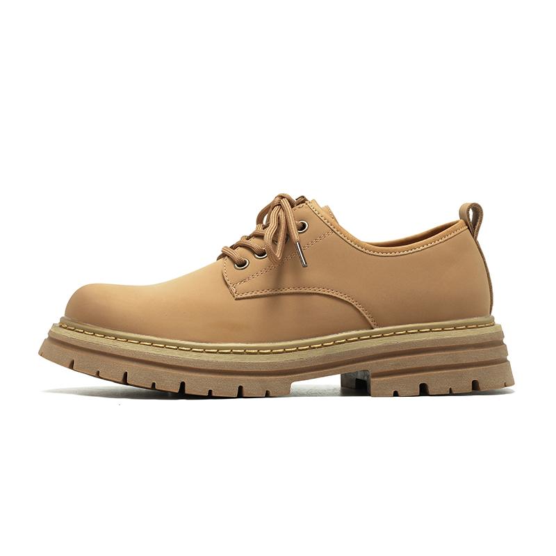 British Style Fashionable Work Shoes Men's Genuine Leather Shoes Thick Soles Wear-resistant Men's Oxford Shoes Elevated Design