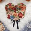 Boned Floral Underwired Corset Multi-Color Abdominal Shaping Women's Shapewear Jacquard Off-shoulder Strapless Corset Top
