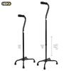 HEPO Aluminum Alloy Quad Cane: Adjustable Height, Four-Legged Support for Seniors