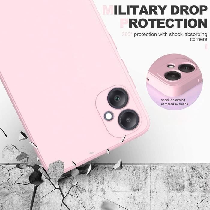 Coque Silicone - Booling - pour Samsung Galaxy A05 - Ultra Slim - Rose Clair - 2 Verres Trempés