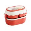 1600ml Cartoon Double Layer Lunch Box Leakproof Food Box Food Warmer Container  School Office Lunch