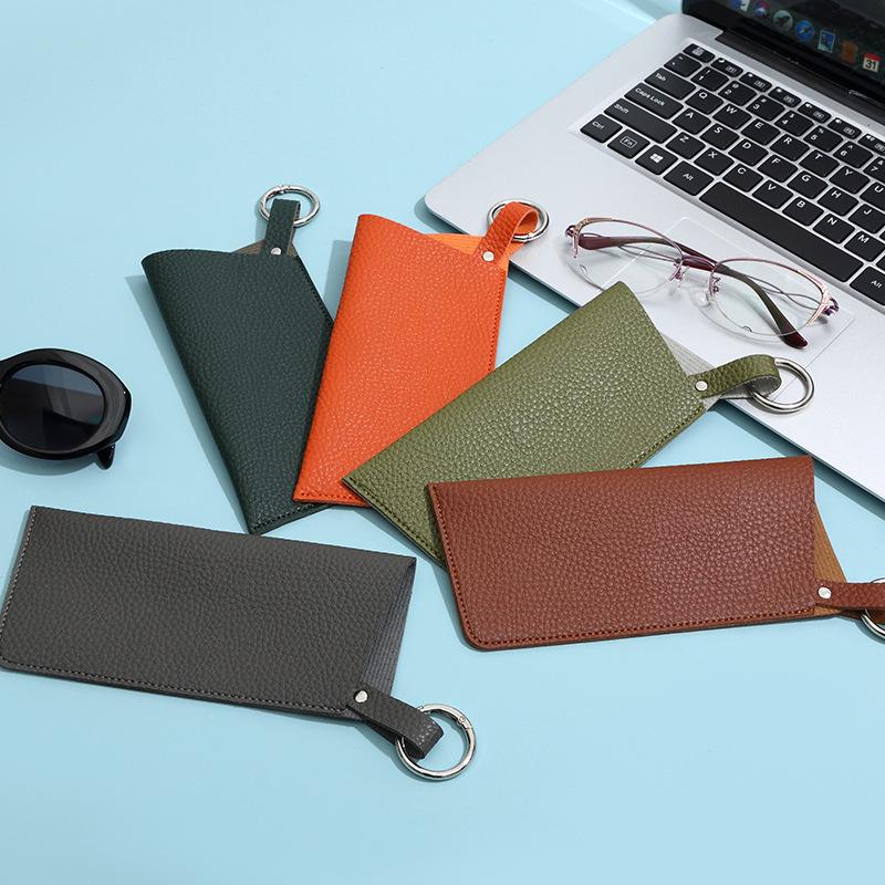 Customizable PU Portable Glasses Hanging Case for Sunglasses & Eyeglasses