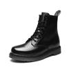 Leather Martin Boots Men's British Leather Boots Medium and High Top Spring and Autumn Large Size Boots Large Size Martin Shoes